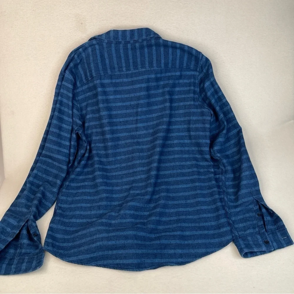 Levi's Made and Crafted Indigo Striped Button Down Shirt Large